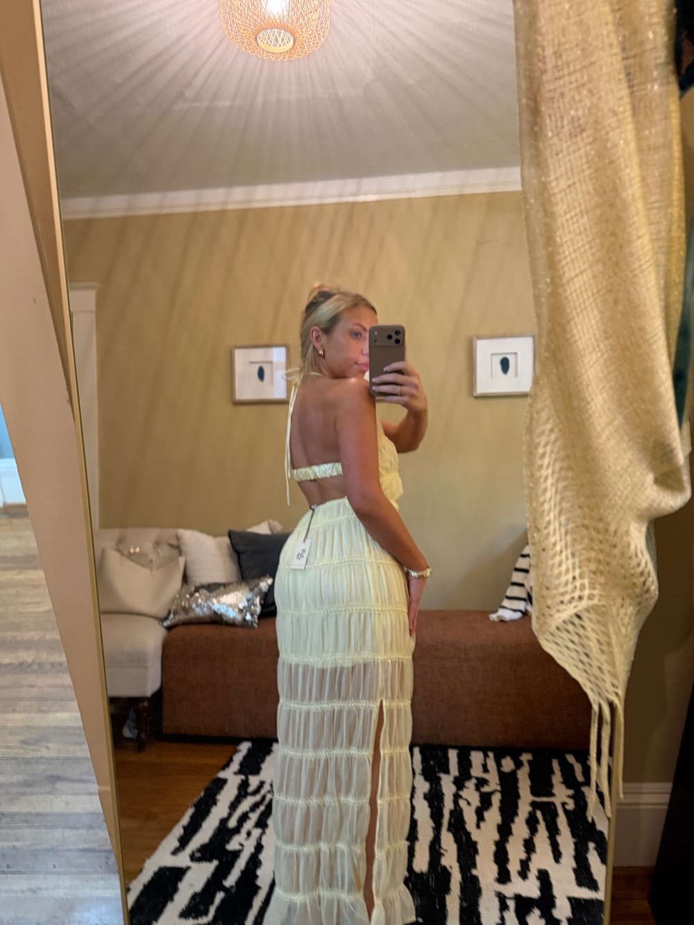 Butter Yellow Backless Maxi Dress